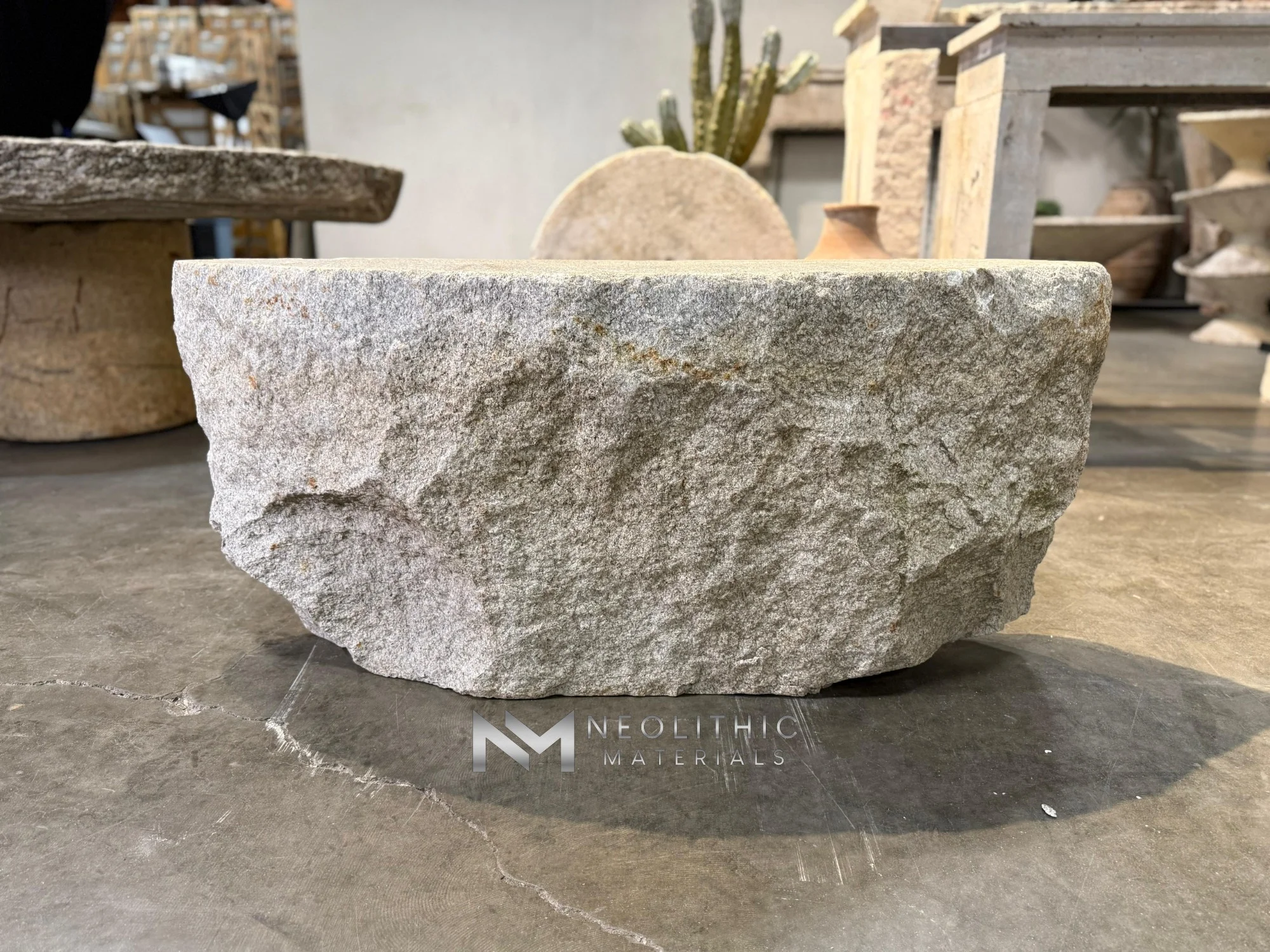 Antique Granite Bench - Image 1